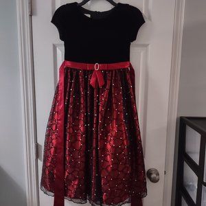 EUC Cinderella vintage girls velvet holiday dress SZ 10